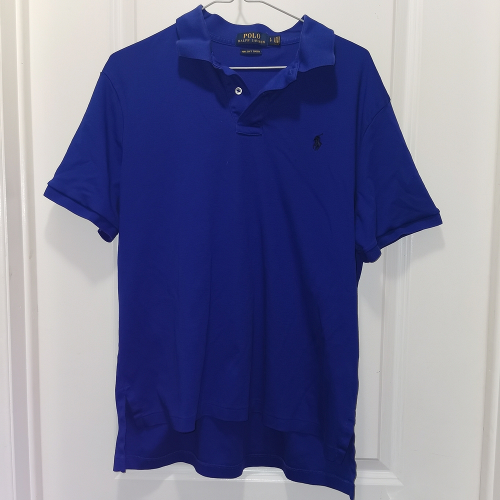 Polo by Ralph Lauren womens Classic Royal Blue Polo Shirt
